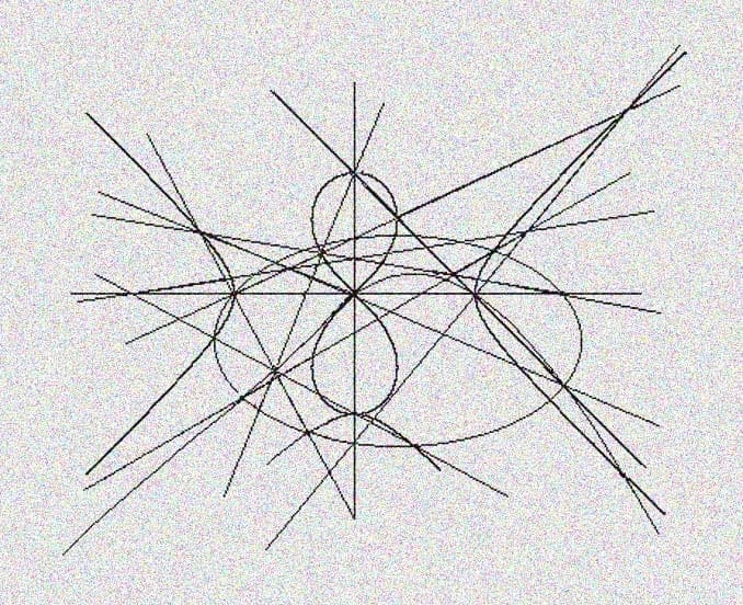 A drawing of many wires connected to each other.