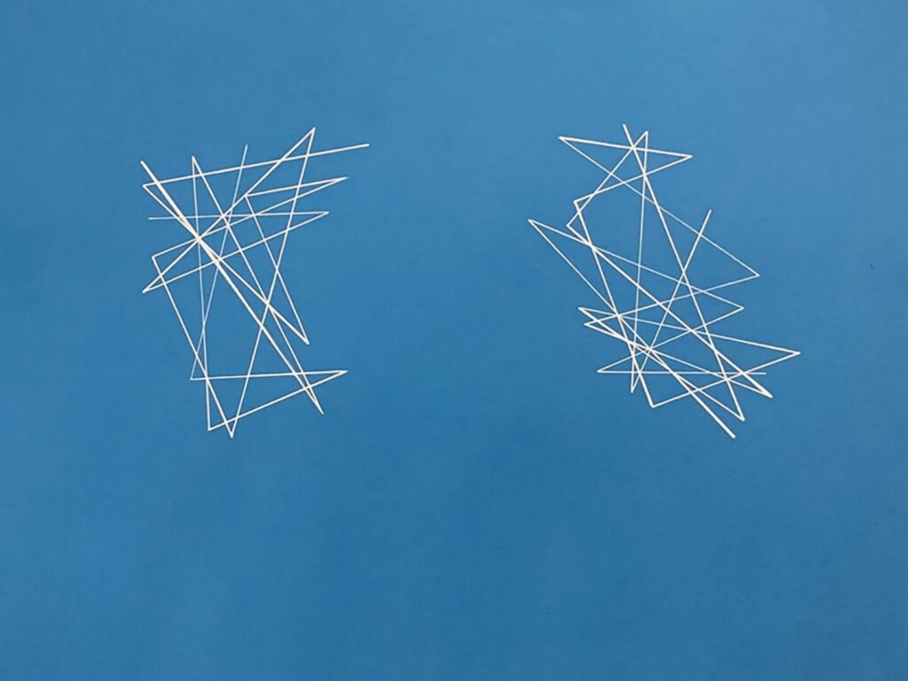 Clifford Singer. Geometrical Clouds. Gouache on Paper. 22 x 28 in. 1977