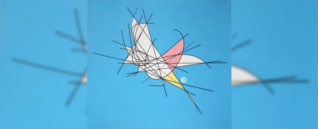 A bird with many lines on it's wings.