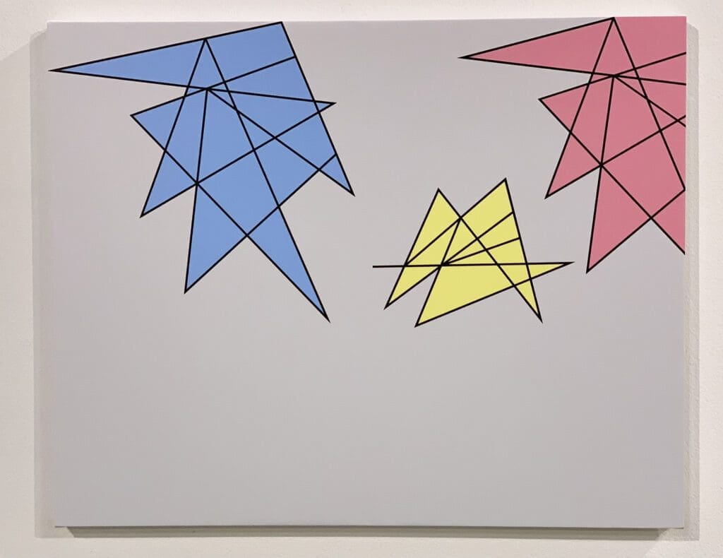 A white board with some shapes on it