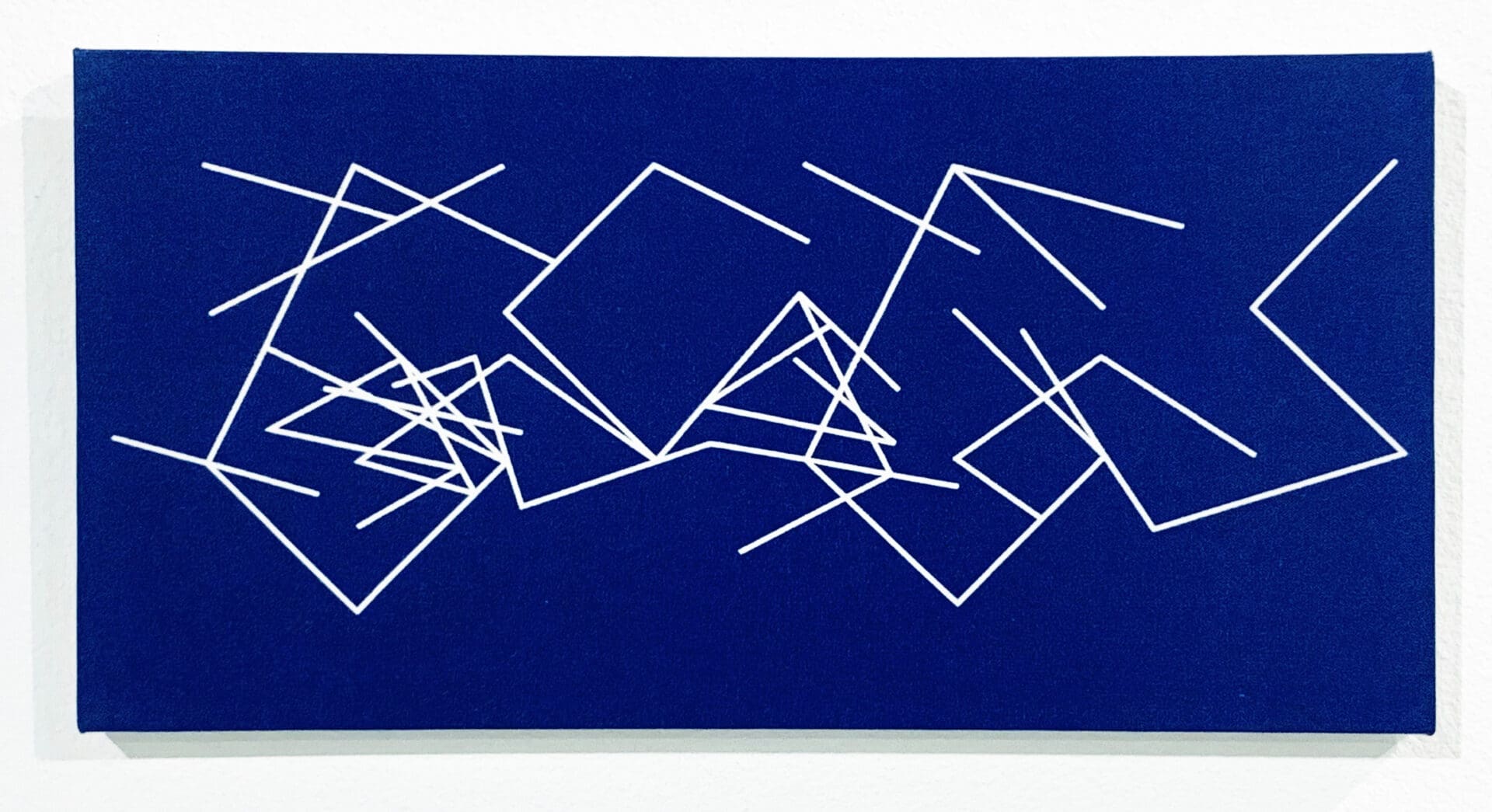 Clifford Singer. Geometrical Clouds. Archival Ink on Canvas. 12 x 24 inches. 1978. 1998