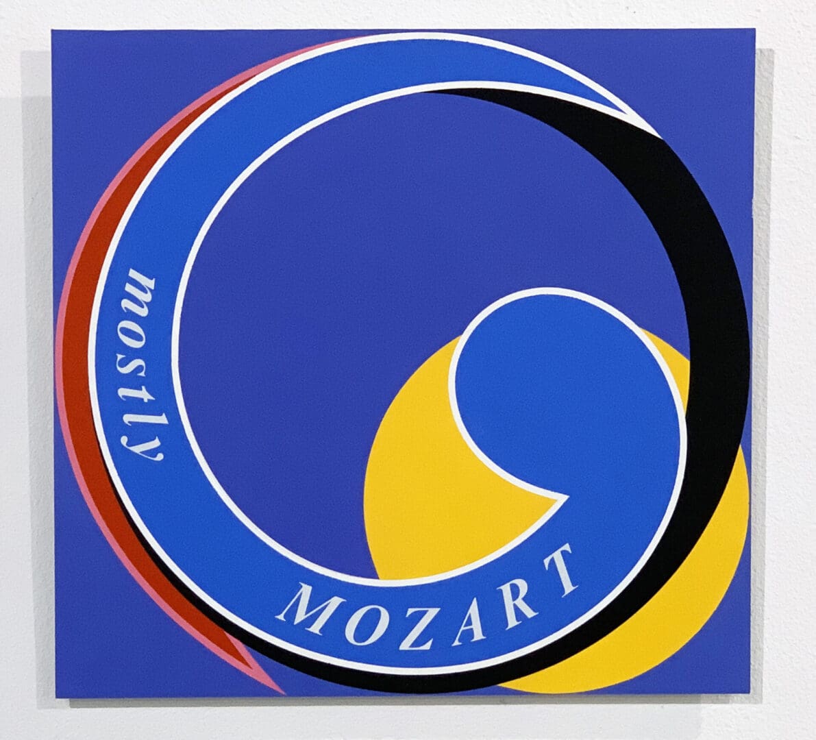 Clifford Singer. Mostly Mozart. Study for Lincoln Center. 1990. Acrylic on Plexiglas.  24 x 25 inches