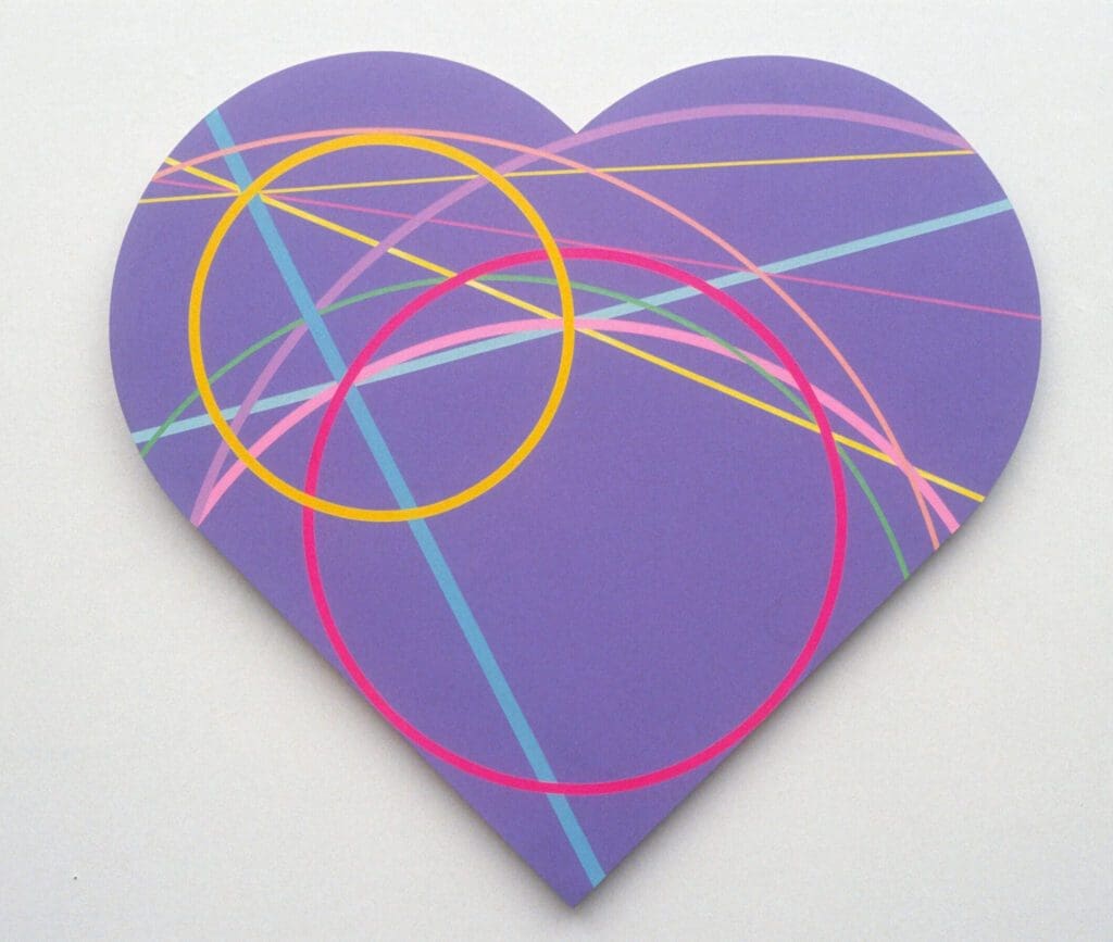 Clifford Singer. The Geometry of the Heart. 1993. Acrylic on Plexiglas. 42 x 46 inches