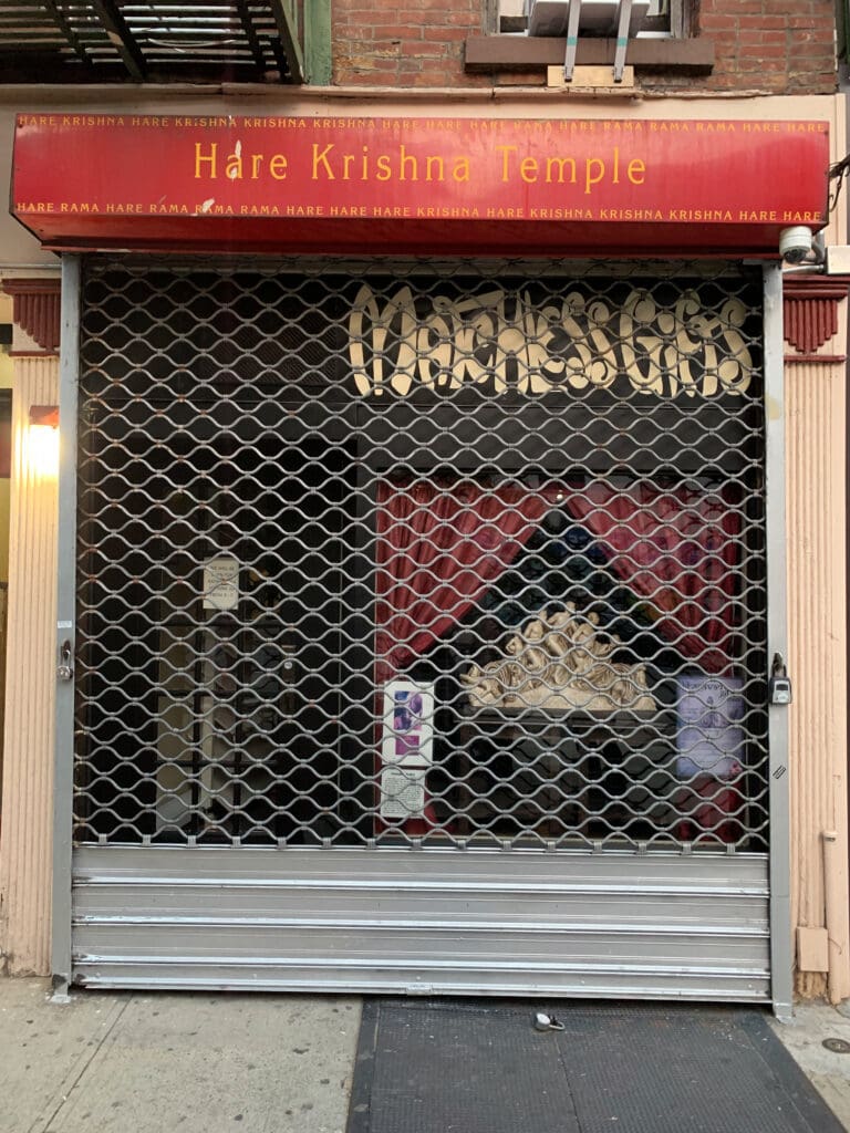 Storefront. Hare Krishna Temple. New York. 2023. iPhone Camera  