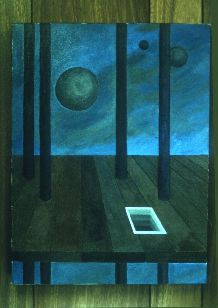 Infinite Distances in Space. 1970. Oil on Canvas. 23 x 30 inches    