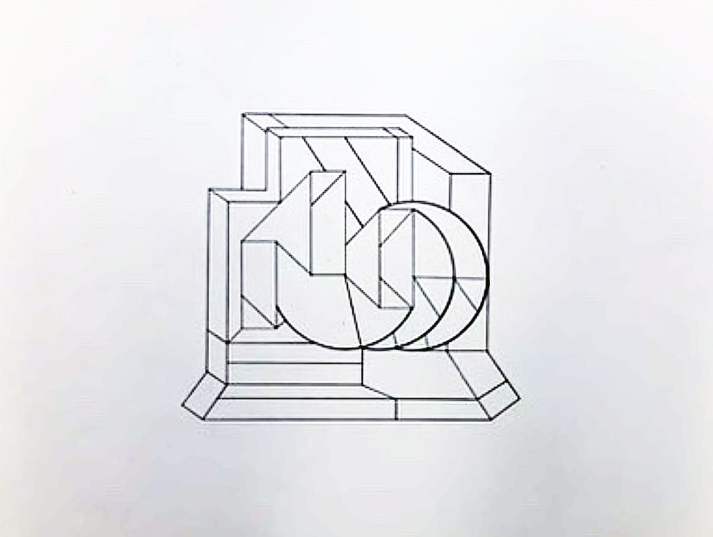 Study For Shaped Painting. 1973. Pencil on Paper. 22 x 28 inches  