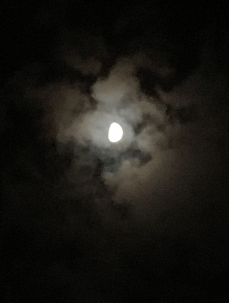 Cloud Study with Moon. 2022. iPhone Camera  