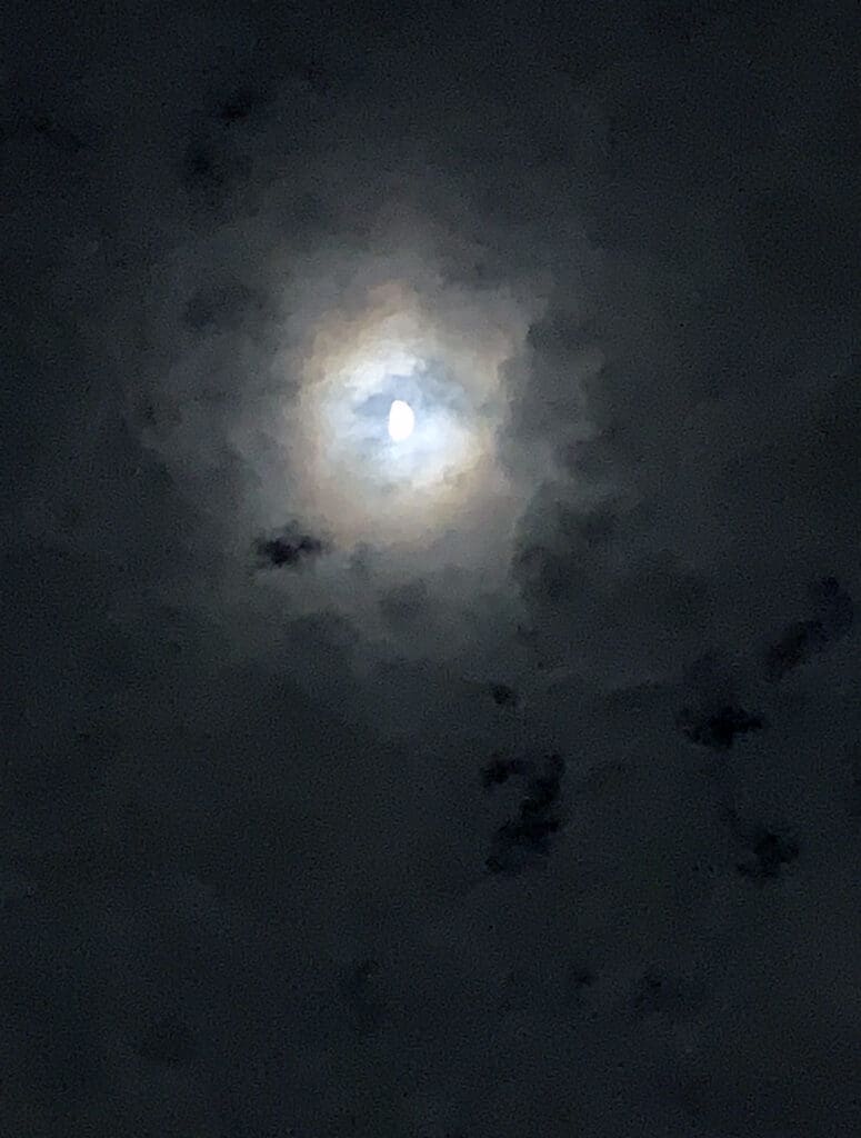 Cloud Study with Moon. 2022. iPhone Camera  