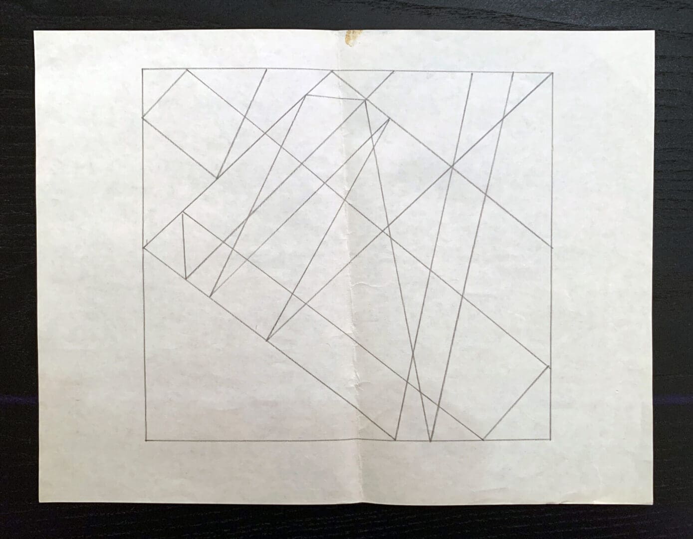 Drawing For Ink on Raw Canvas. 1975. Pencil on Paper