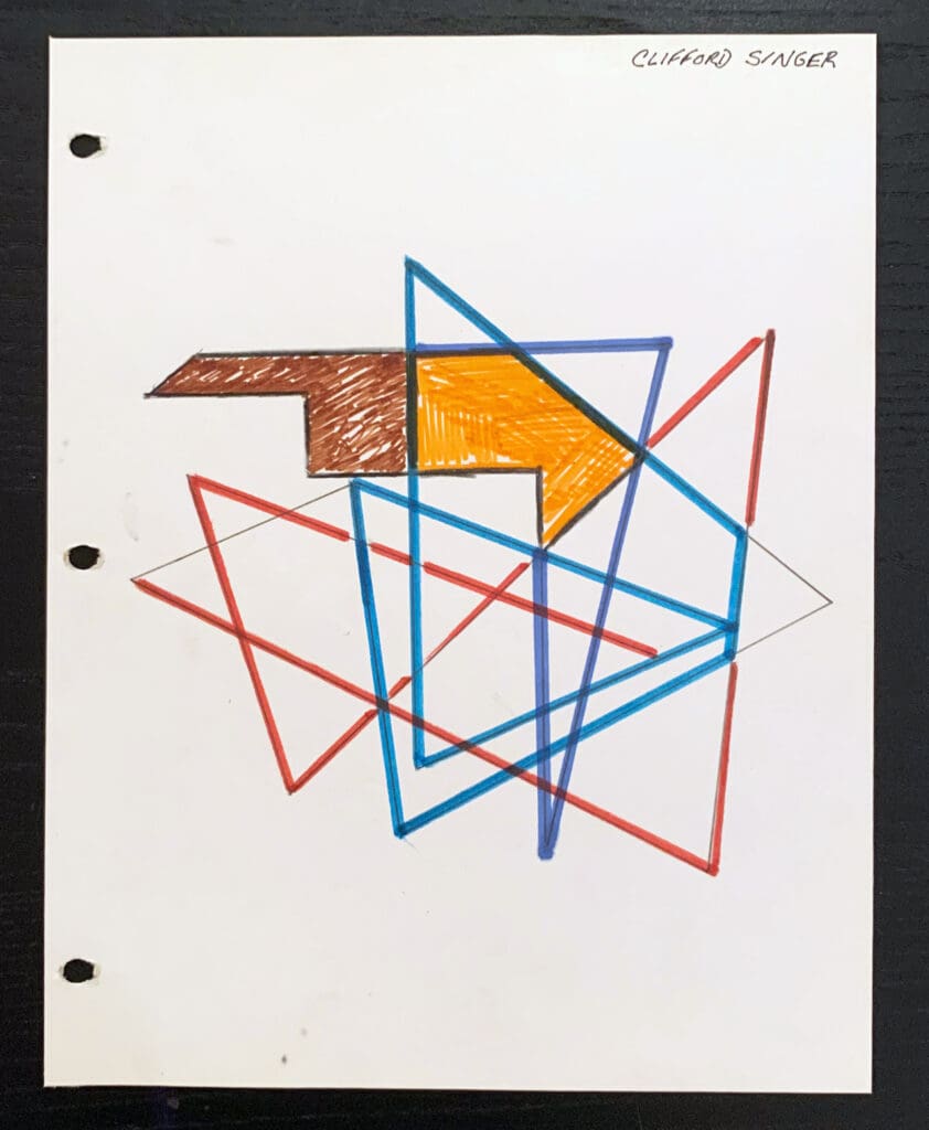 Linear Drawing. 1976. Ink and Pencil on Paper. 11 x 8 ½ inches. 