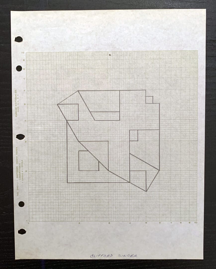 Logarithmic Painting. Drawing Study. 1973. 11 x 8 ½ inches. 