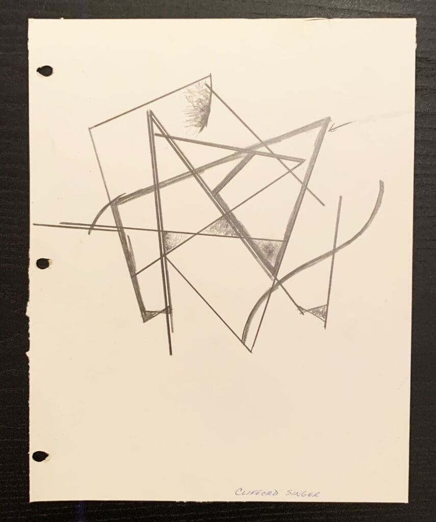 Linear Drawing. 1976. Pencil on Paper. 11x 8 ½ inches 