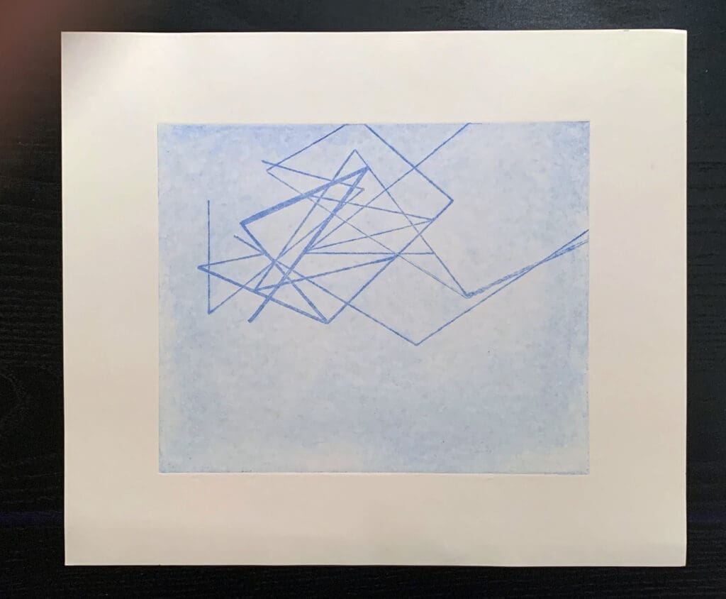 Aquatint Etching. 1978. Zinc Plate. Oil Ink on Paper. 12 x 14 inches 
