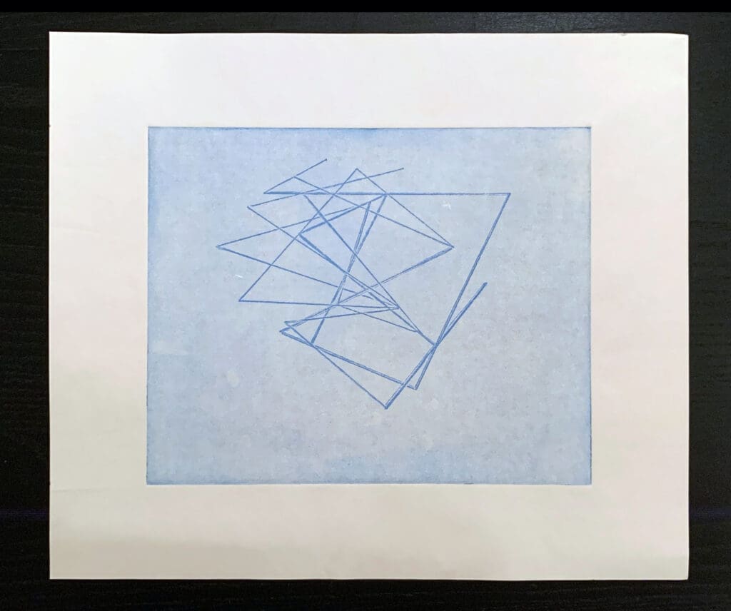 Aquatint Etching. 1978. Zinc Plate. Oil Ink on Paper. 12 x 14 inches 
