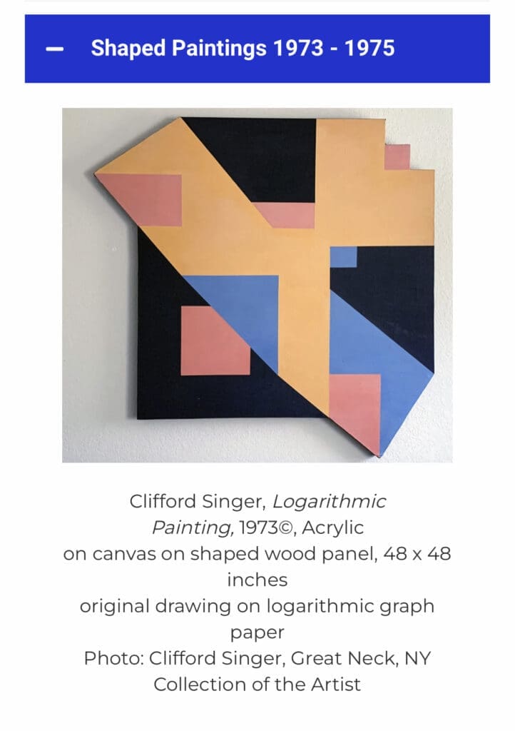 Abstract geometric art with intersecting shapes and colors on canvas.