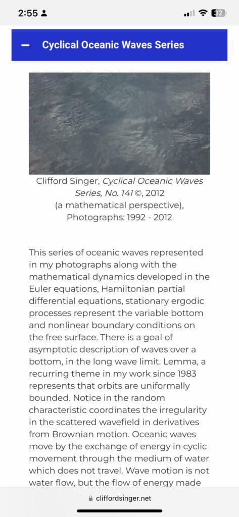 An academic paper page discussing oceanic waves and asymptotic behavior.