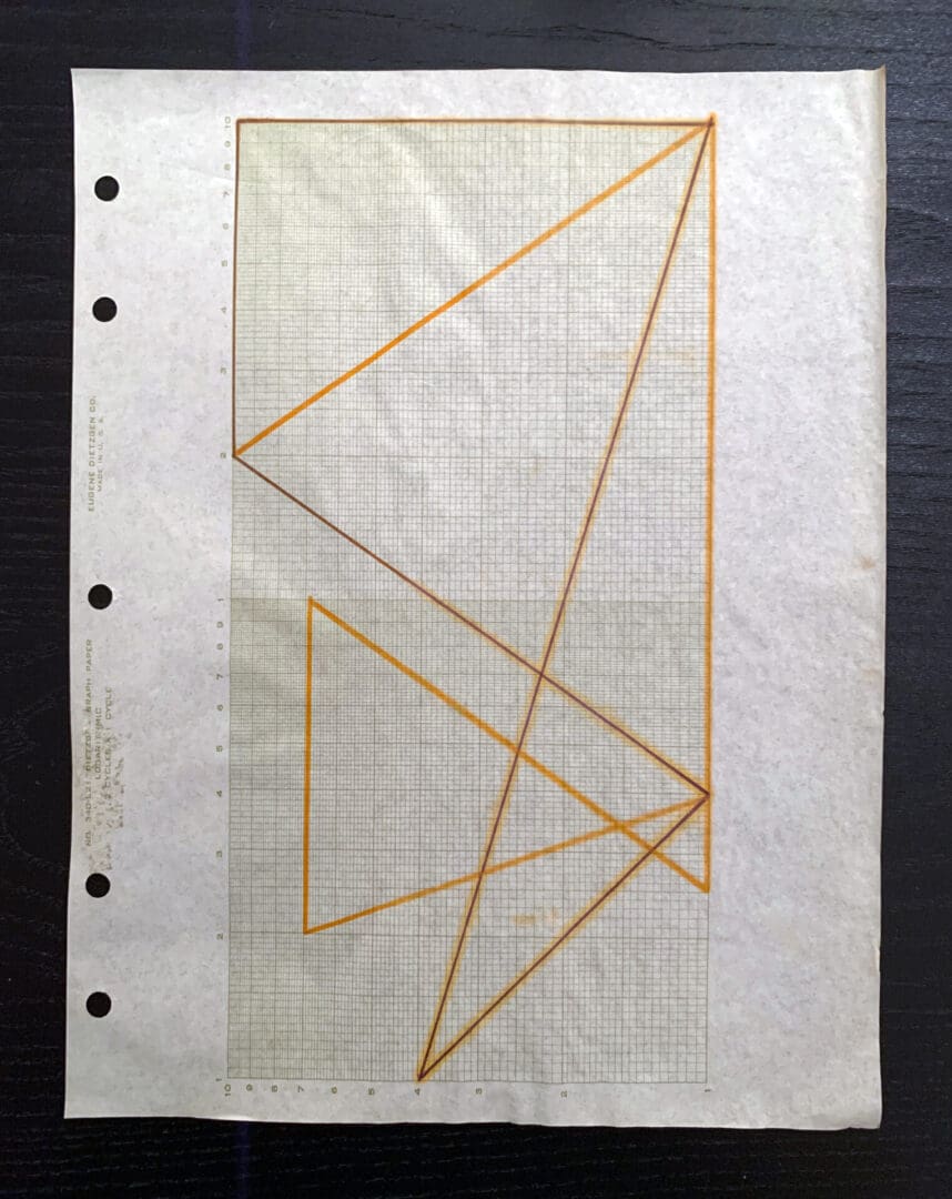 Logarithmic Graph Paper. 174. Ink and Pencil on Graph Paper    