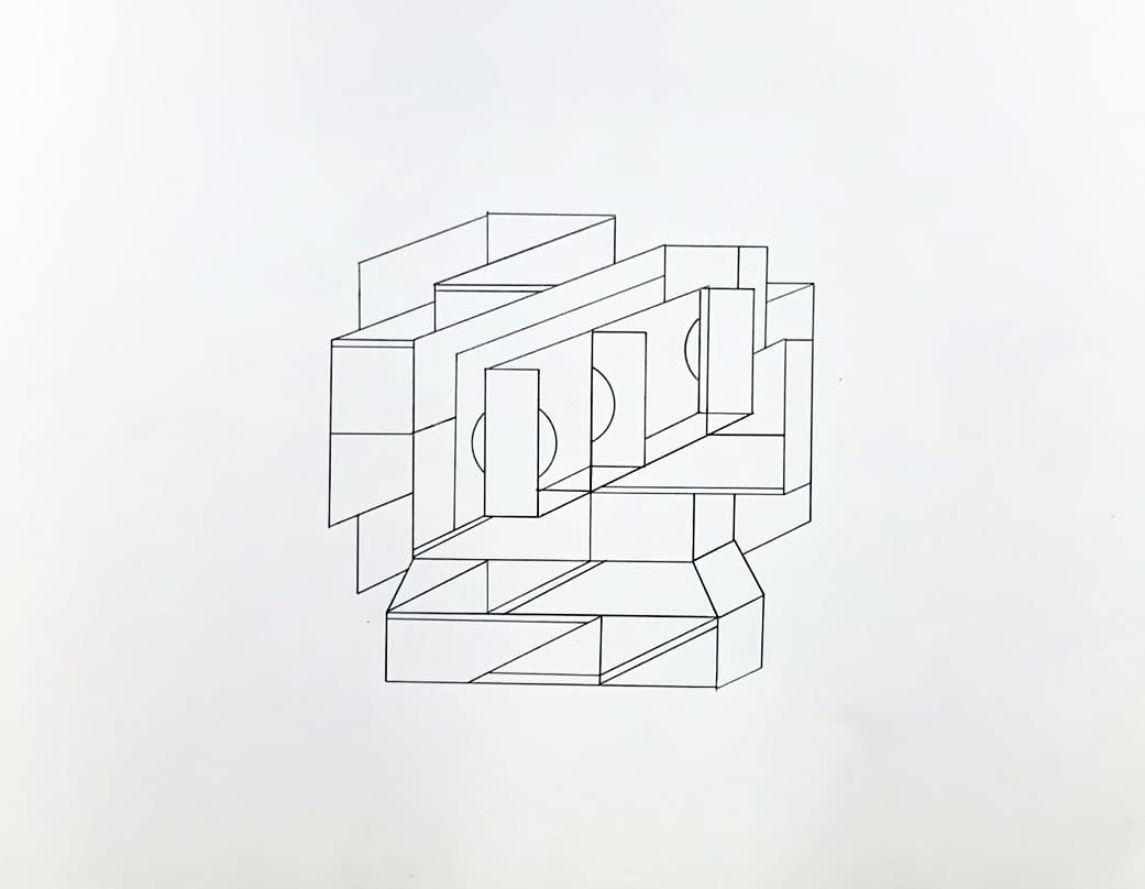 Study For Shaped Painting. 1973. Pencil on Paper. 22 x 28 inches   