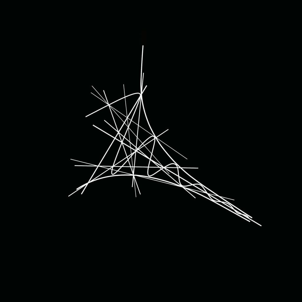 Angular lines forming a skewed triangle