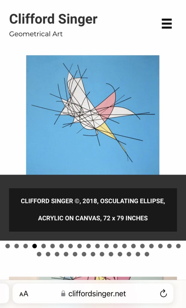 Blue background with bird-like geometric shape