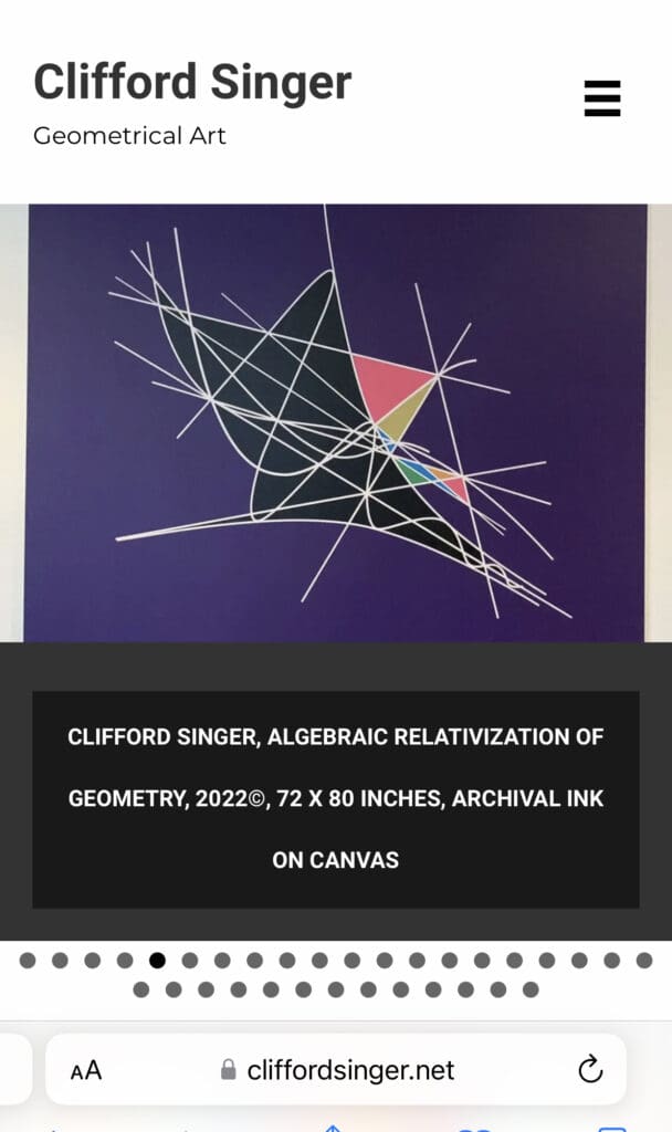 Purple canvas with curved black form and lines