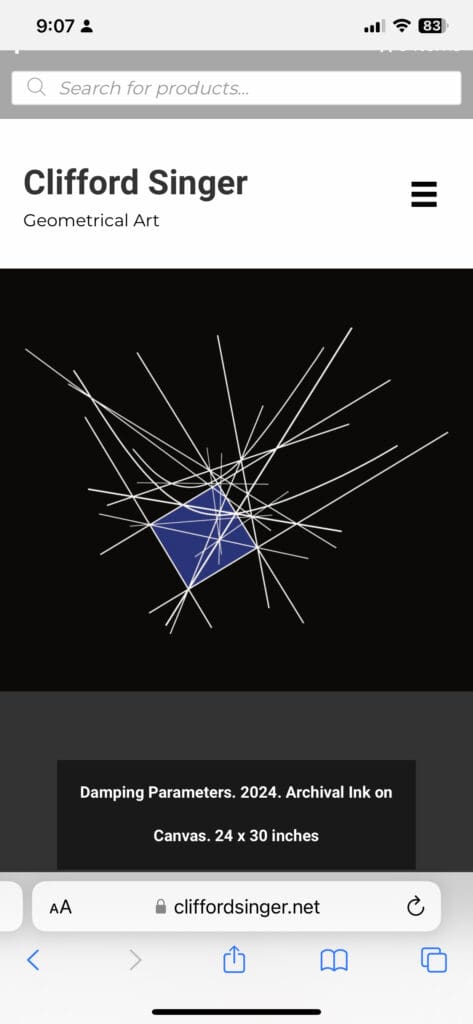 Blue irregular polygon amidst radiating white lines