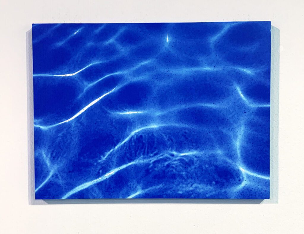 Canvas artwork of blue water ripples