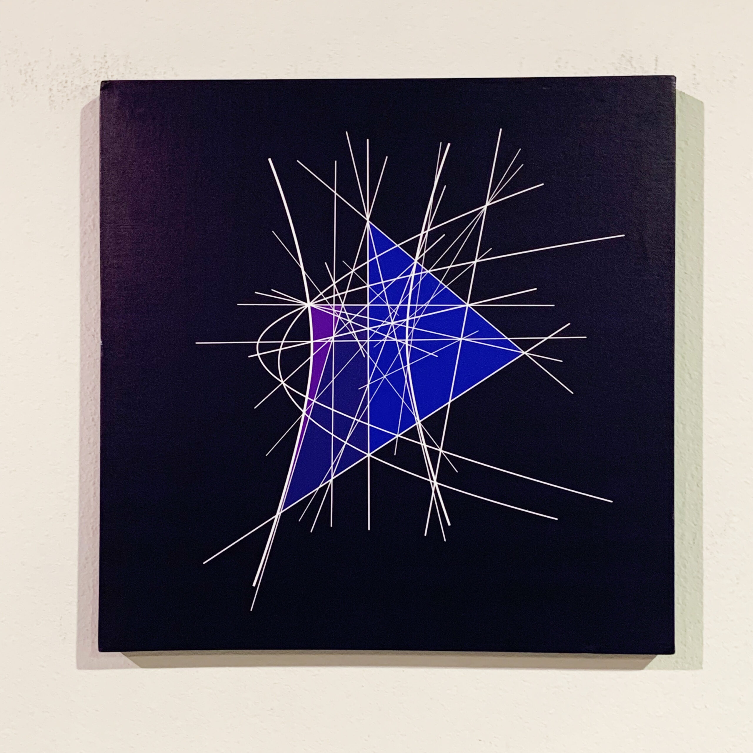 Clifford Singer. Hyperbola with Parabola. Archival Ink on Canvas. 24 x 24 x 1.5 inches. 2024