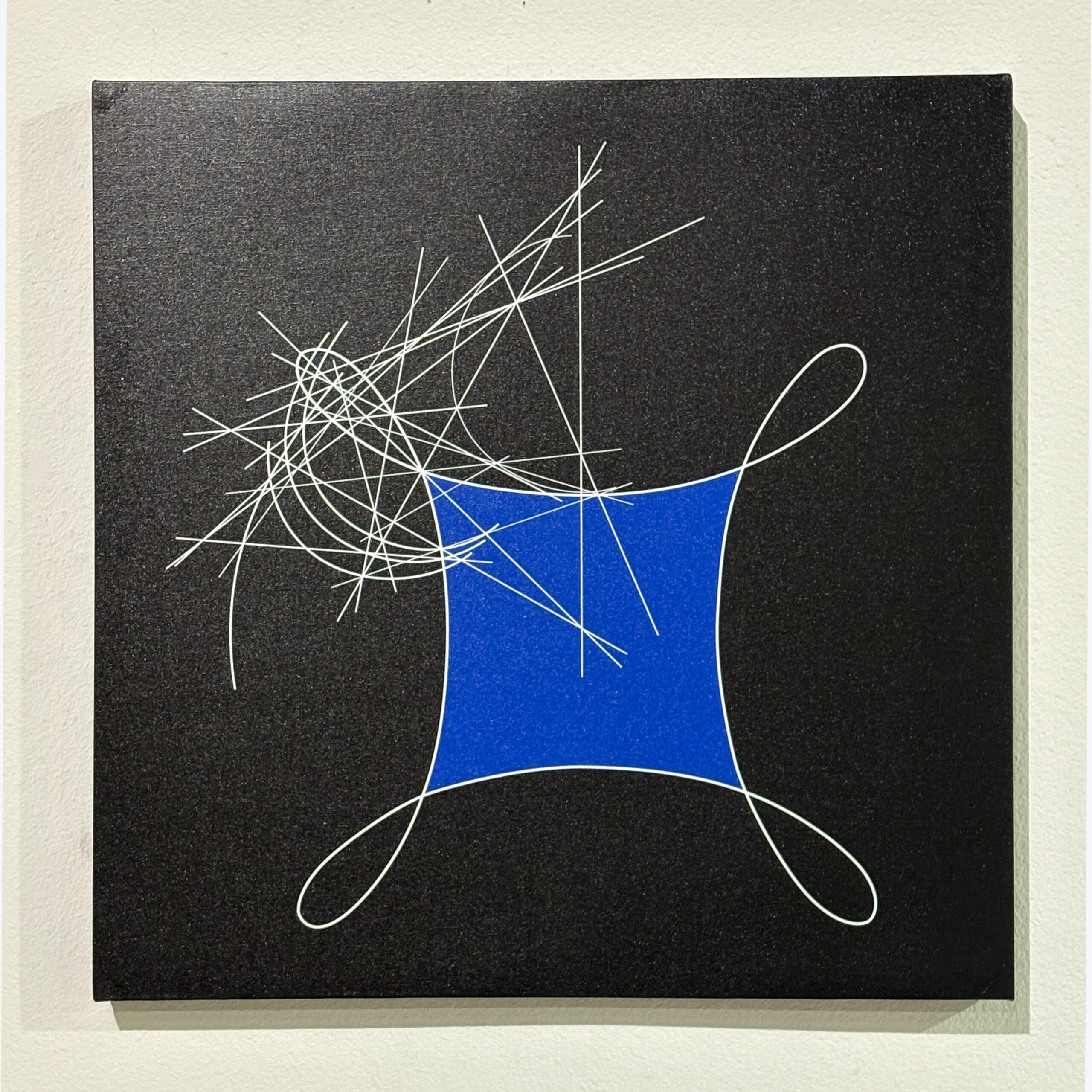 Clifford Singer. Hypocycloid with Rounded Cusps. Archival Ink on Canvas. 24 x 24 x 1.5 inches. 2025
