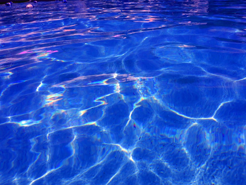 Rippling turquoise reflections and highlights