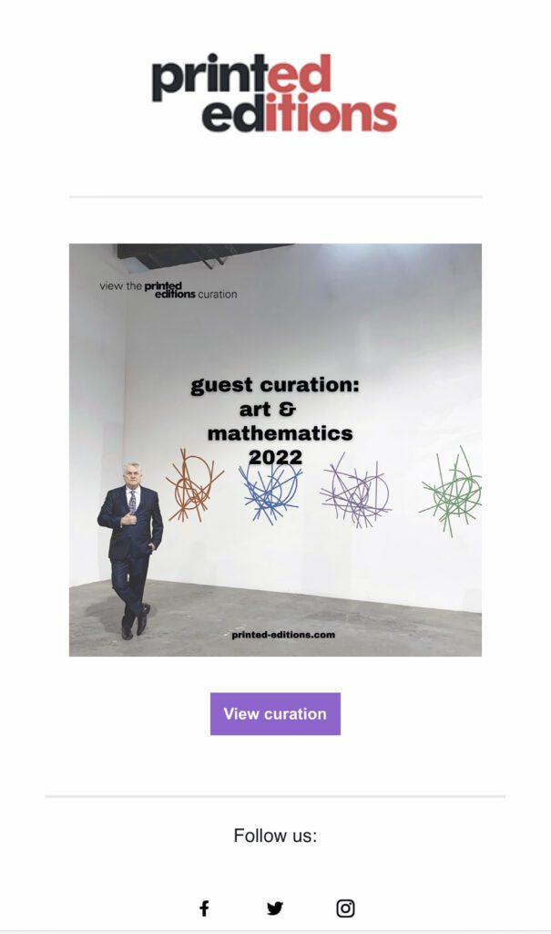 White gallery wall with multicolored scribbles