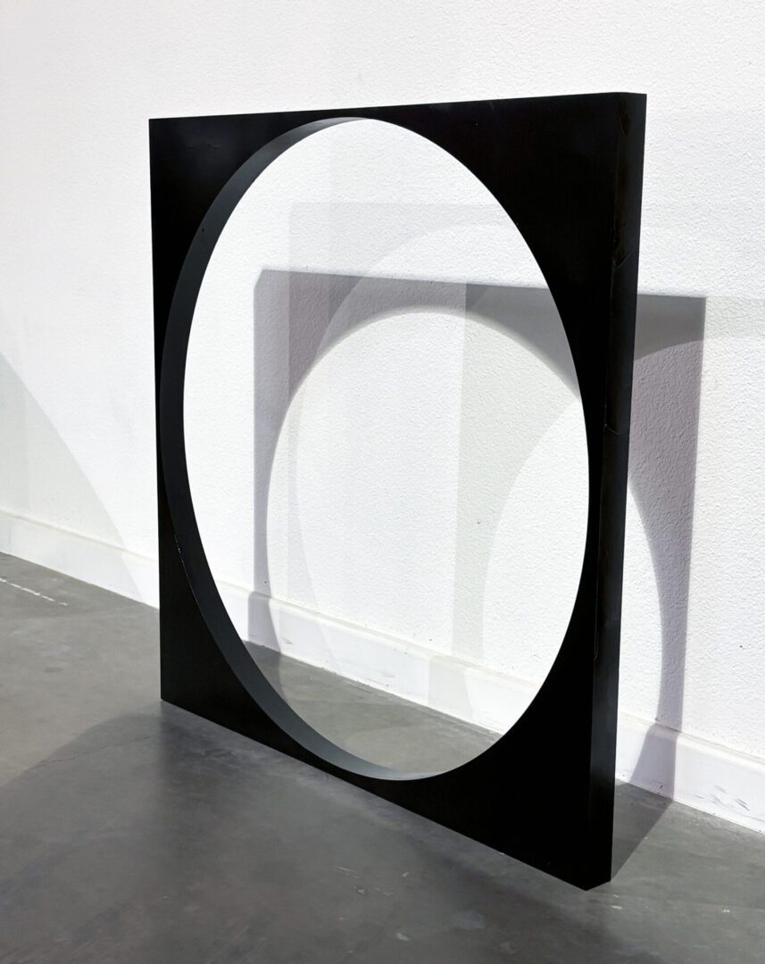 Clifford Singer. Squaring The Circle. Laser Cut Aluminum with Enamel. 31 H x 31 W x 1.5 D inches. 2026