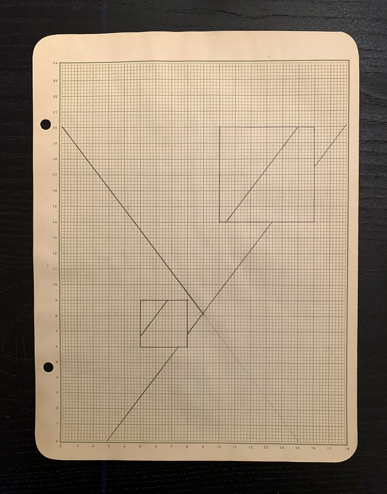 Clifford Singer. Drawing. Graph Paper. 1973