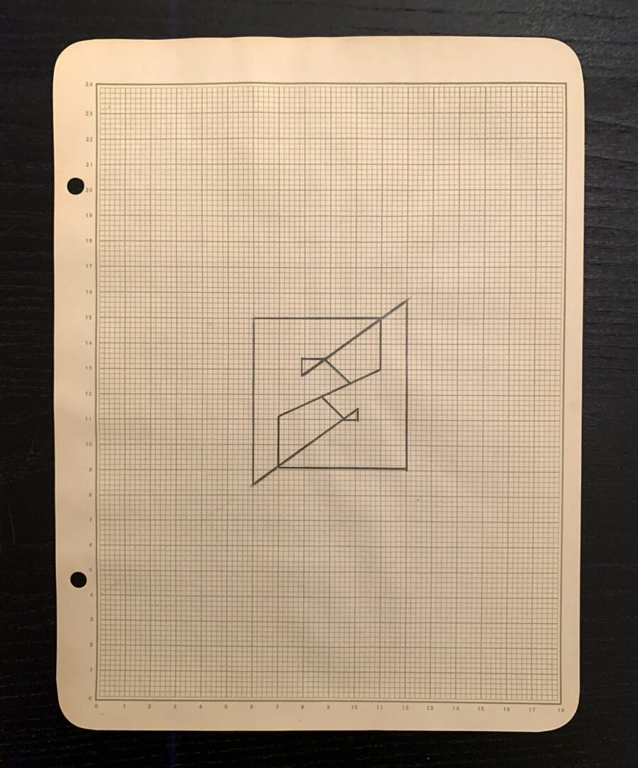 Clifford Singer. Drawing. Graph Paper. 1973