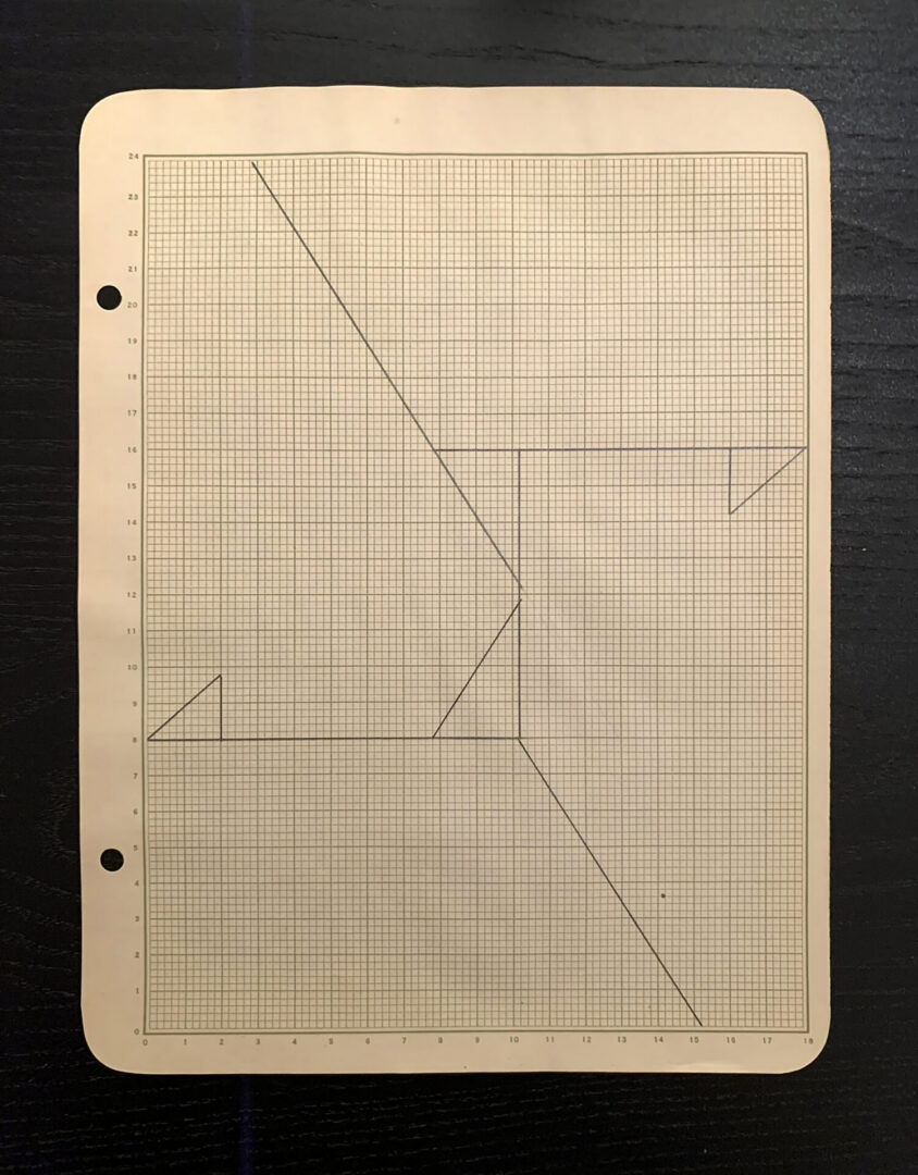 Clifford Singer. Drawing. Graph Paper. 1973