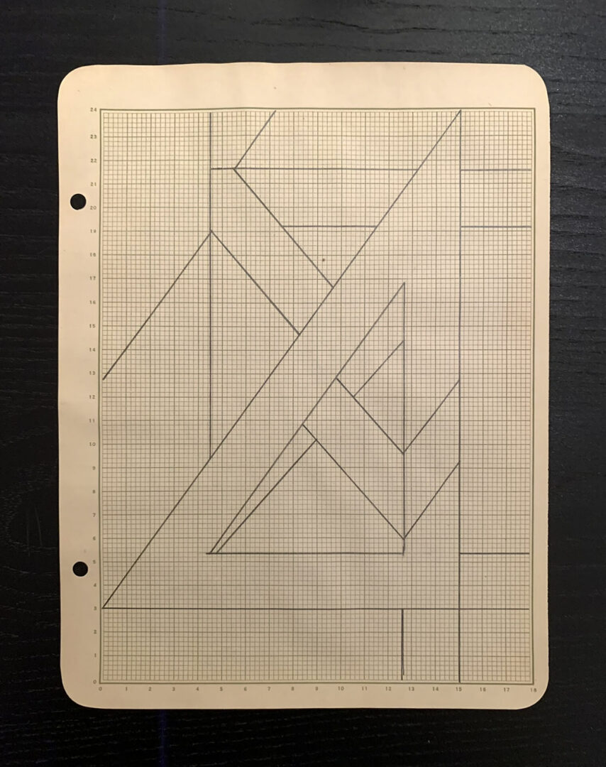 Clifford Singer. Drawing. Graph Paper. 1973
