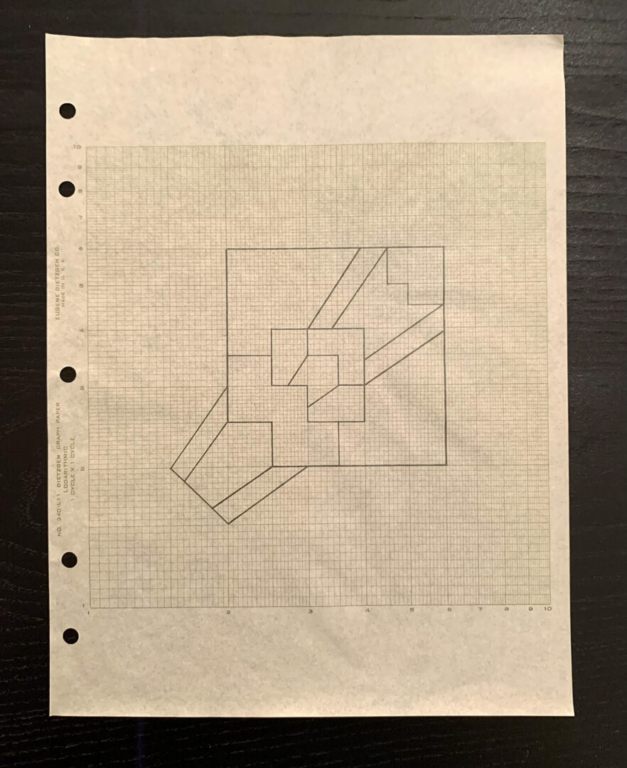 Clifford Singer. Drawing. Graph Paper. 1973