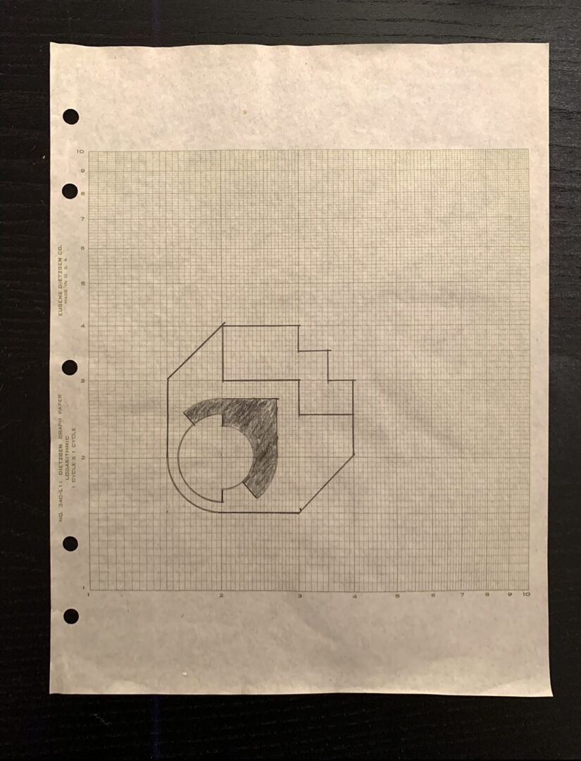 Clifford Singer. Drawing. Graph Paper. 1973