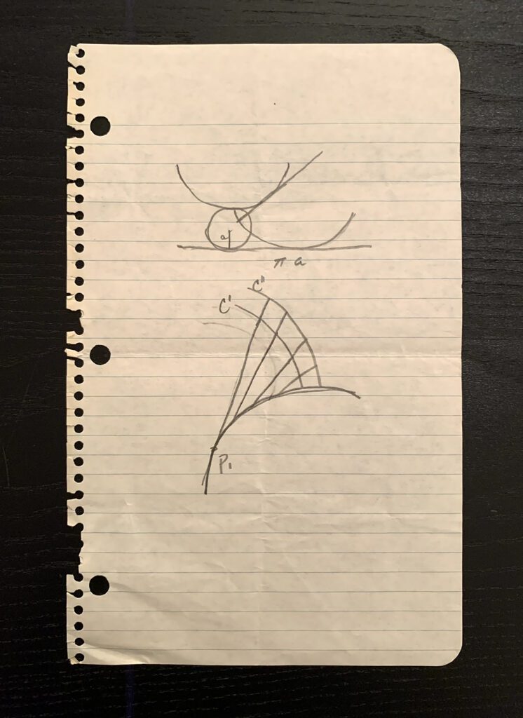 Clifford Singer. Drawing. Notes. 1975