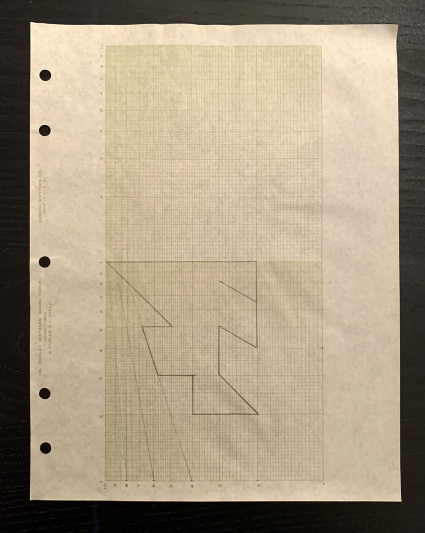 Clifford Singer. Drawing. Graph Paper. 1974