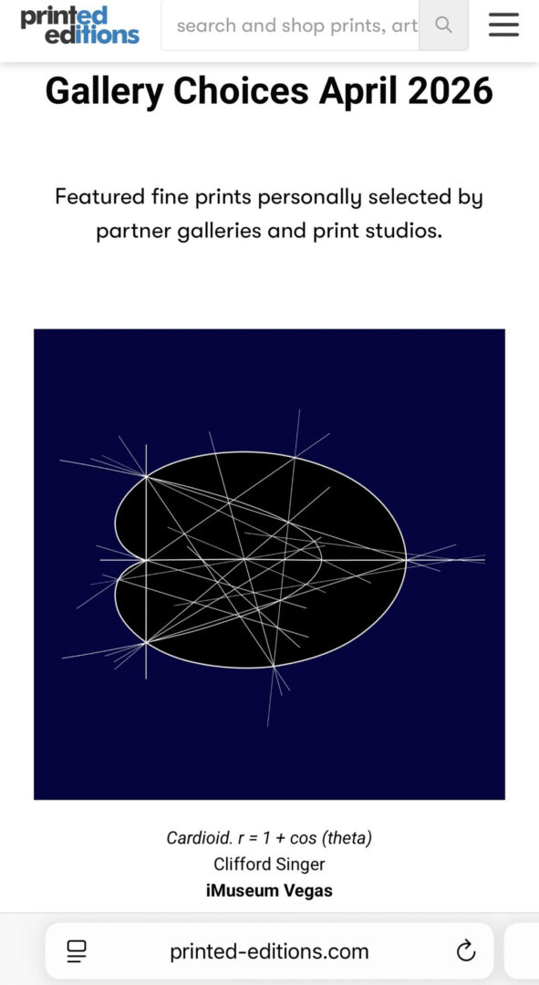 Clifford Singer. Printed Editions. Gallery Choices. April 2026