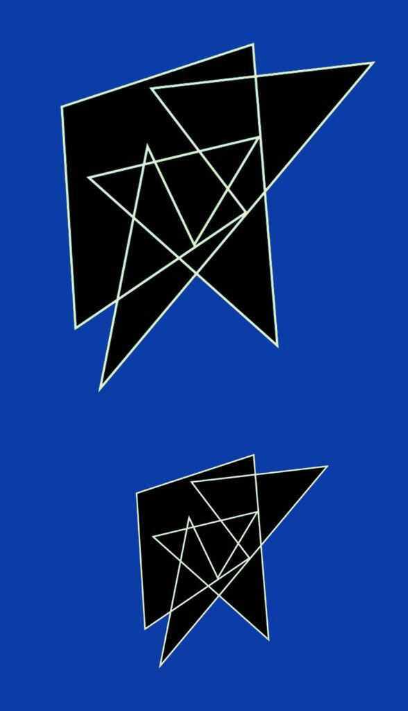 Clifford Singer. Geometrical Cloud. One Continual Line. Drawing. 1974
